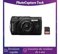 Olympus OM System Tough TG-7 compact 12 mpix noir + SanDisk Extreme PRO UHS-I de 128Go