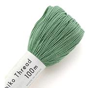 Olympus Sashiko Grand écheveau de fil 100 mètres #117 Vert 100 % coton