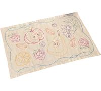 Olympus Sashiko paquet à broder "Set de table Nordic Designs Fruits", tissu imprimé, 31x45cm, original du Japon