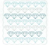 Olympus Sashiko paquet de broderie "Hana Fukin Pop Designs Juwelen", tissu imprimé, 34x34cm, original du Japon
