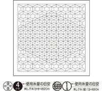 Olympus Sashiko Sampler (tissu uniquement) "Hana Fukin (White) Ararekikko Nagomi Series", Tissu imprimé, 34x34cm, Fabriqué au Japon