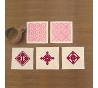 Olympus set de points comptés Kogin "Stitch bases 5 pcs", 10x10cm, original du Japon