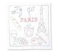 olympus Thread Sashiko Kit de broderie Hana Fukin World Walker Série Paris Tissu imprimé