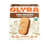 Olyra, Olyra Lot de 4 biscuits pour petit-déjeuner au chocolat noir, 37,4 g