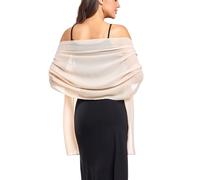 olyrjie Écharpe en mousseline de soie douce pour robes et accessoires pour femmes, champagne, taille unique
