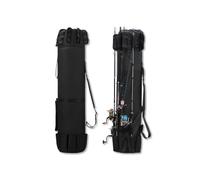OLYSPM Fourreau Canne a Peche,35 * 115 cm Sac de Peche avec Grande Poche Principale et Poche latérale,Fourreaux Cannes Imperméable avec 5 Sangles pour Maintenir 5 Cannes en Place
