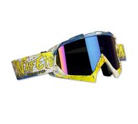 OLYSPM Lunette Moto Cross avec Lentilles PC et Monture TPU,Masque Moto Anti-Buée Protection UV pour Motocyclisme,Course,Tout-Terrain,UTV,BMX