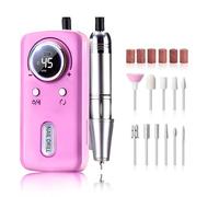 OLYSPM Ponceuse pour Ongles professionnel Rechargeable 45000 RPM Silencieuse - Écran LCD & 10h Autonomie,12 in 1 lime a ongle electrique,Salon/Maison,pour Acryliques/Gel