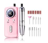 OLYSPM Ponceuse pour Ongles professionnel Rechargeable 45000 RPM Silencieuse - Écran LCD & 10h Autonomie,12 in 1 lime a ongle electrique,Salon/Maison,pour Acryliques/Gel