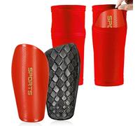 OLYSPM Protege Tibia Foot Protège Tibia Foot avec Manchons pour Enfants,Adolescents,Adultes,Double Protection de la Coque en PP et de l'éponge EVA pour Résister à des Chocs Plus Violents