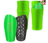 OLYSPM Protege Tibia Foot Protège Tibia Foot avec Manchons pour Enfants,Adolescents,Adultes,Double Protection de la Coque en PP et de l'éponge EVA pour Résister à des Chocs Plus Violents