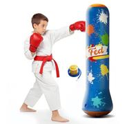 OLYSPM Sac de Frappe Enfant,Punching Ball Enfants Gonflable 120 cm avec Pompe à Air pour Karaté,Taekwondo,MMA,Jouet et Cadeau pour Garçons et Filles de 3 à 12 Ans