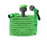 OLYSPM Tuyau Arrosage Extensible,Tuyaux d'arrosage,Tuyau d'arrosage avec Raccords 1/2",3/4" et Pistolet 7 Modes,Tuyau Arrosage Retractable avec 50FT,75FT,100FT,125FT