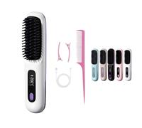Olyviia Brosse à Lisser Rechargeable Portable - 3 Températures, Chauffage Rapide, Affichage LCD pour Un Beau Volume