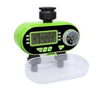 OLZXKUCEB Minuterie d'eau électronique numérique à Deux Sorties, électrovanne, contrôleur d'irrigation de Jardin for Jardin et Cour, arrivée(Green)