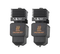 olzzdda Lot de 2 têtes d'impression H2D H2S Hotend de 0,2 mm H2D Combo Hotend Kit d'extrudeur, buse en acier trempé haute température, tige chauffante, coque en silicone pour Bamboo Lab H2D/H2S/A1/A1