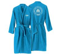OM 1899 Peignoir Adulte | 100% Coton | OEKO-TEX | Taille L | Brodé Homme | Bleu ciel
