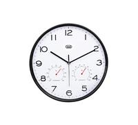 Trevi Om 3510 T Horloge Murale avec thermomètre et hygromètre, diamètre 30 cm, Mouvement Silencieux de Balayage
