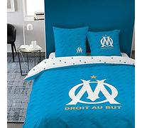 OM Housse de Couette + taie d'oreiller 100% Coton - Voilure 240 X 220 + 2 to 63X63 Cm, Bleu