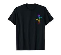 Om mantra, yoga, symbole, fleur de lotus, arc en ciel T-Shirt