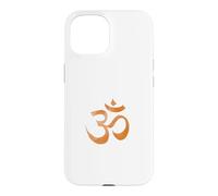 Om Print Yoga Marron Délavé Ohm Mantra Symbole Sanskrit Aum Coque pour iPhone 15