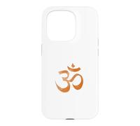 Om Print Yoga Marron Délavé Ohm Mantra Symbole Sanskrit Aum Coque pour iPhone 15 Pro