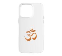 Om Print Yoga Marron Délavé Ohm Mantra Symbole Sanskrit Aum Coque pour iPhone 15 Pro Max