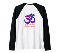 Om Shanti Mantra Coloré Boho Spiritual Energy Design Manche Raglan