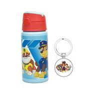 OM SUPPLIES Bouteille de sport réutilisable en aluminium avec personnages de patrouille 500 ml - Vacances, rentrée scolaire, déjeuner pour enfants, porte-clés inclus (patrouille)