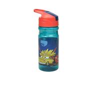 OM SUPPLIES Bouteille d'eau réutilisable avec poignée intégrée pour un transport facile à l'école, le déjeuner des enfants, 550 ml (voitures)
