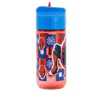 OM SUPPLIES Gourde réutilisable en Tritan pour enfants avec personnages de Spiderman 430 ml - Vacances, rentrée scolaire - Plastique sans BPA (Spiderman)