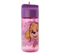 OM SUPPLIES Gourde réutilisable en Tritan pour enfants - Motif personnages de la patrouille - 430 ml - Vacances, rentrée scolaire - En plastique sans BPA (fille patrouille)