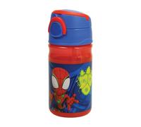 OM SUPPLIES Spidey Gourde réutilisable avec poignée intégrée pour un transport facile à l'école, le déjeuner des enfants, 350 ml (araignée)