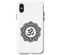 Om Symbole Fleur de Lotus | Yoga Spirituel Bouddhisme Méditation Coque pour iPhone X/XS