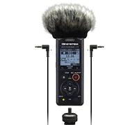 OM SYSTEM Enregistreur Audio LS-P5 Kit caméra vidéo y Compris bonnette Anti-Vent, Adaptateur de Sabot de Flash, câble Audio 3,5 mm, avec système Tresmic II à 3 Microphones, 16 GB, 37h