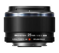 Om System M.Zuiko Digital 25 mm F1.8 II Lentille compacte étanche aux intempéries légère avec 9 éléments et 7 Groupes (Micro Quatre Tiers)
