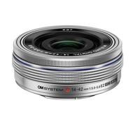 OM SYSTEM Objectif M.Zuiko 14-42mm F3.5-5.6 EZ, Zoom Standard,Ultra Compact,Autofocus Silencieux, Compatible Micro Quatre Tiers (Modèles Olympus e Panasonic),Idéal Photo Voyage Paysage Portrait,Argent