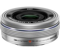 OM SYSTEM Objectif M.Zuiko 14-42mm F3.5-5.6 EZ, Zoom Standard,Ultra Compact,Autofocus Silencieux, Compatible Micro Quatre Tiers (Modèles Olympus e Panasonic),Idéal Photo Voyage Paysage Portrait,Argent