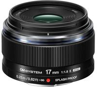 OM System Objectif 17mm F1.8 II M.Zuiko - Focale Fixe Grand Angle, Noir | Optique compacte Micro 4/3 pour hybride Olympus et Panasonic. Ouverture lumineuse idéale pour voyage, rue et paysage.