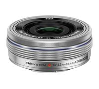 Om System Olympus M.Zuiko Digital 14-42 mm F3.5-5.6 EZ Silver for Micro Four Thirds System Camera, Compact 3X Zoom Lens
