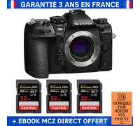 OM System OM-1 Mark II + 3 SanDisk 32GB Extreme PRO UHS-II SDXC 300 MB/s + Ebook '20 Techniques pour Réussir vos Photos' - Appareil Photo Hybride