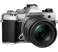 Om System Om-5 Appareil Photo Micro Four Thirds avec Objectif M.Zuiko Digital Ed 12-45mm Pro, capteur Live MOS de 20 mégapixels, stabilisation d'image sur 5 Axes optimisée, IP53, Argent/Noir