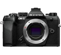 OM SYSTEM Om-5 Mark II Appareil Photo Micro Four Thirds, Capteur 20 MP | Boîtier étanche IP53 compact, stabilisation 5 axes, vidéo 4K et mode haute résolution 50 MP pour la photo de voyage, Noir