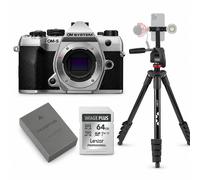 OM SYSTEM OM-5 Mark II Argent Holiday Kit | ✅200 € de cashback + batterie