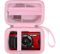 Om System Portable Case Robuste TG-7 Appareil Photo numérique/Om System olympu TG-7 Appareil Photo sous-Marin,Robuste WiFi 4K vidéo Appareil Photo numérique Sac de Voyage,Rose