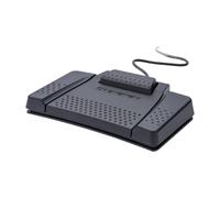 OM System RS31N pédale USB Pédale USB ergonomique avec 4 boutons, tapis antidérapant et long câble pour contrôler facilement votre logiciel de