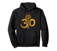 Om Trishula Damaru Mahadev Yoga Hindou Méditation Sweat à Capuche