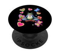 Om Yogi Grenouille rétro des années 60 pour méditation PopSockets PopGrip Adhésif