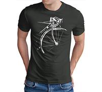 OM3® Bicycle T-shirt de cyclisme pour homme - Vintage Cyclisme - S - 5XL, gris foncé, L