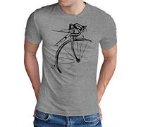 OM3 Bicycle T-shirt de cyclisme pour homme - Vintage Cyclisme - S - 5XL, Gris mélangé, S